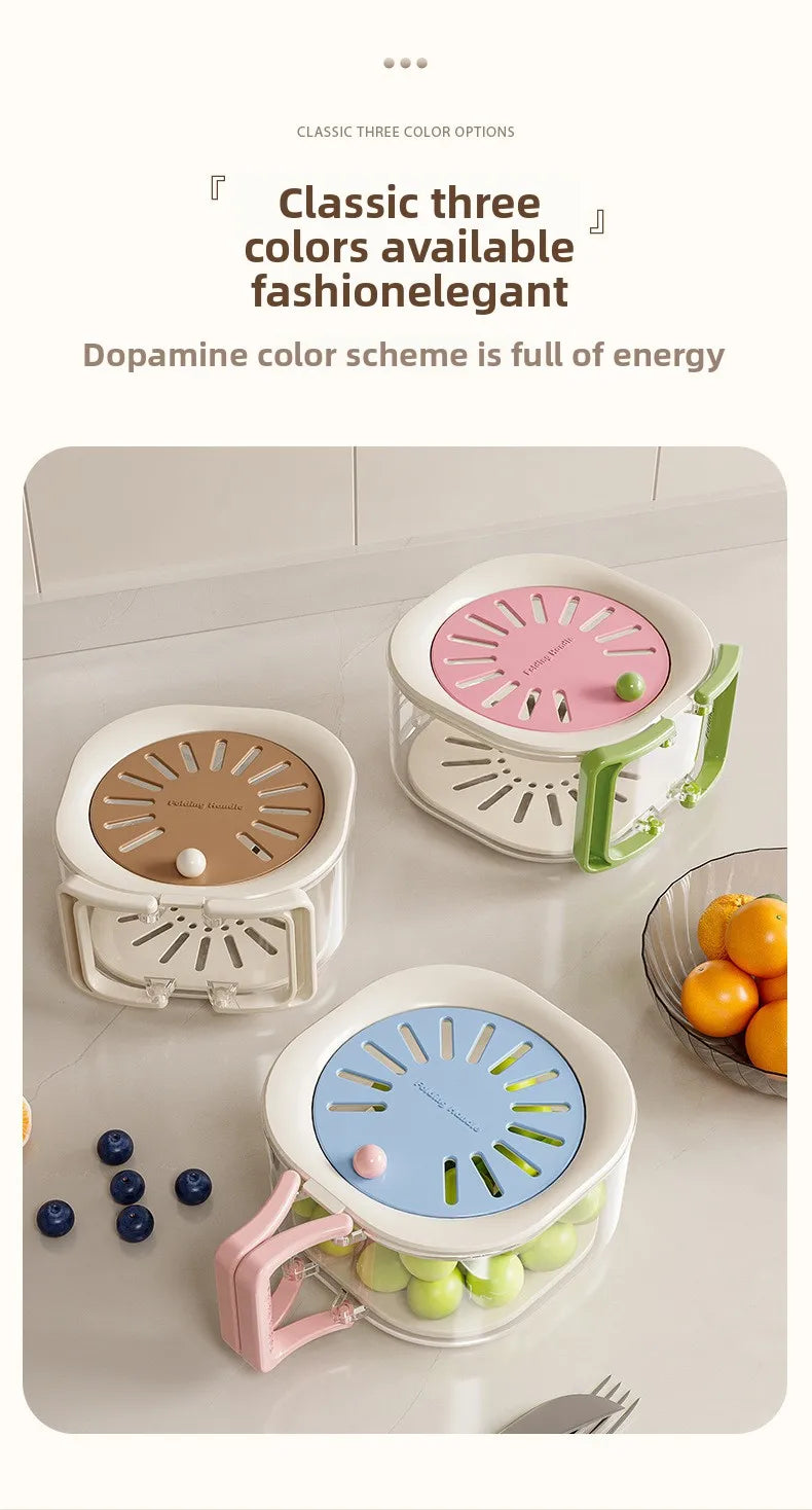 Medzone®2-in-1 Vegetable Washing Basin with Drain Basket