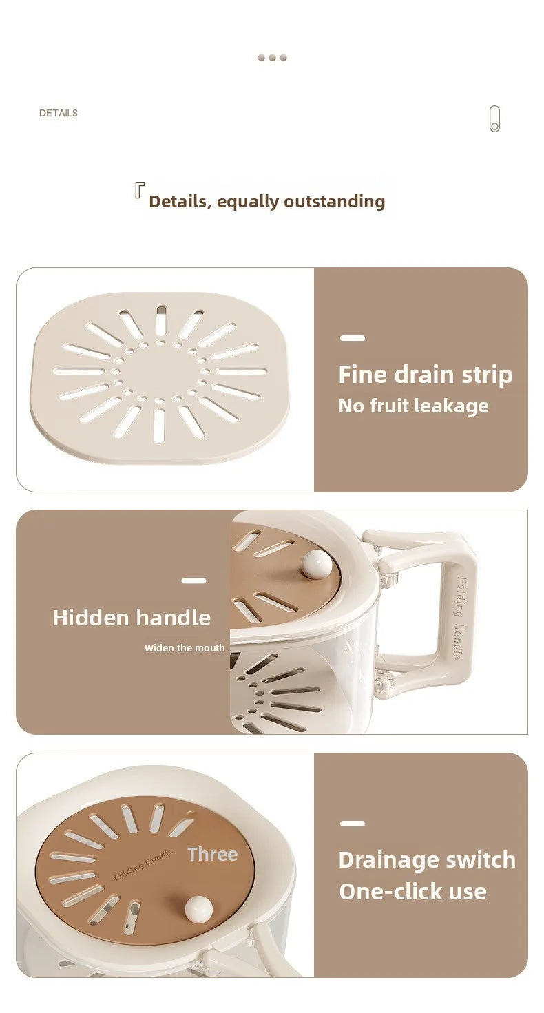 Medzone®2-in-1 Vegetable Washing Basin with Drain Basket