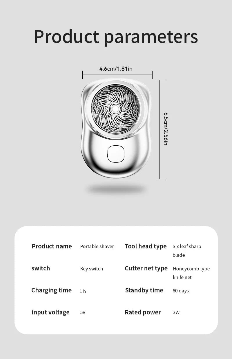 Medzone®Rechargeable Mini Shaver for Men |Portable & Powerful