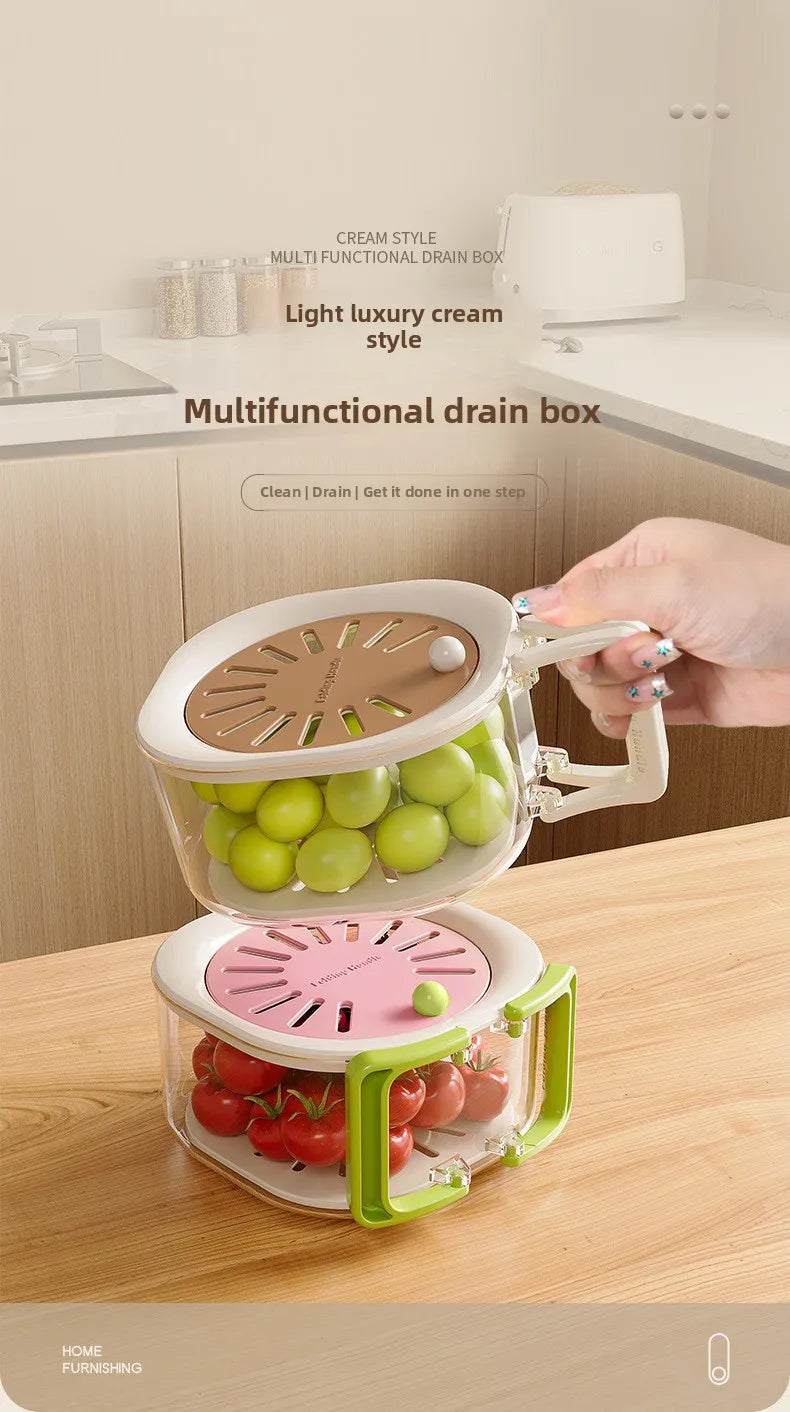 Medzone®2-in-1 Vegetable Washing Basin with Drain Basket