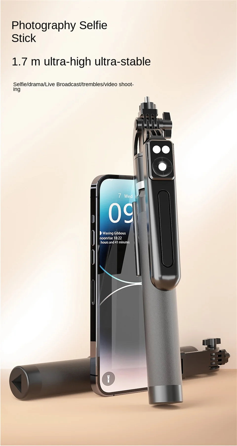 Medzone®3-in-1 Selfie Stick Tripod with Wireless Remote Control