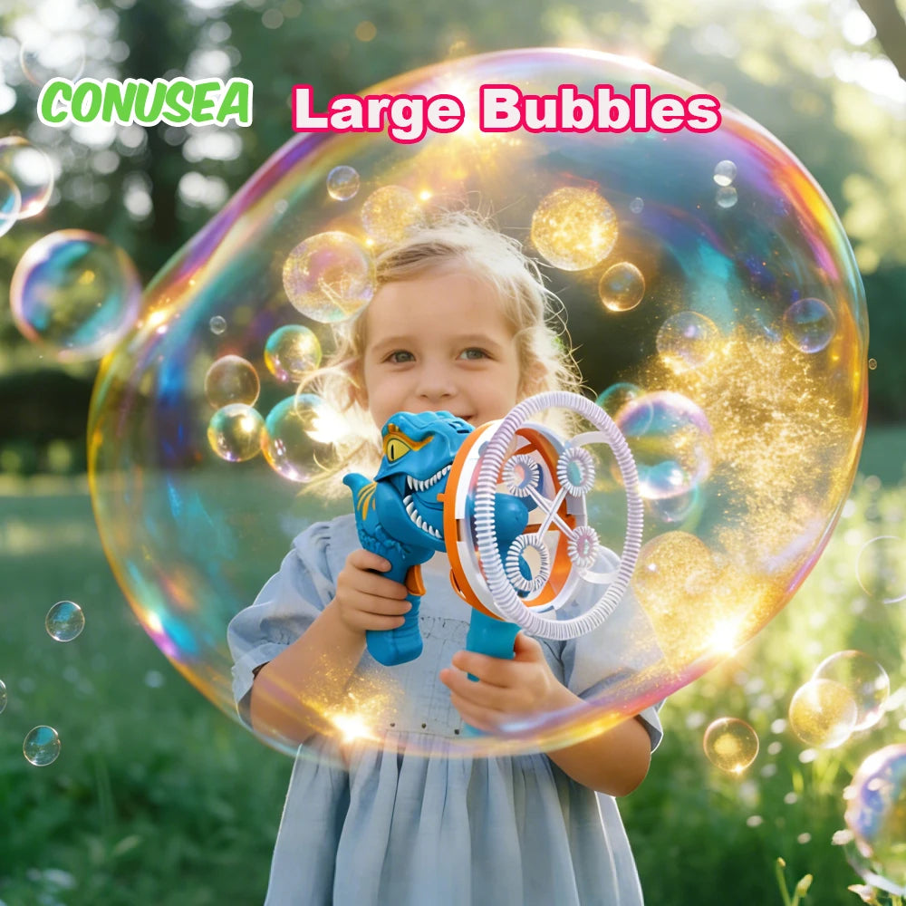 Medzone®Dinosaur Big Bubble Making Gun | Kids Bubble Toy