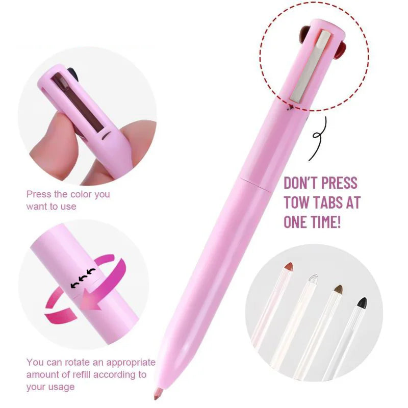 Medzone®4-in-1 Magic Makeup Pen , Lipstick, Eyeliner, Blush & Tint
