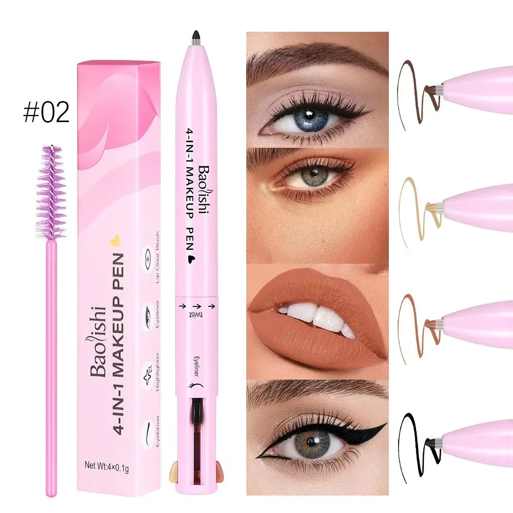 Medzone®4-in-1 Magic Makeup Pen , Lipstick, Eyeliner, Blush & Tint