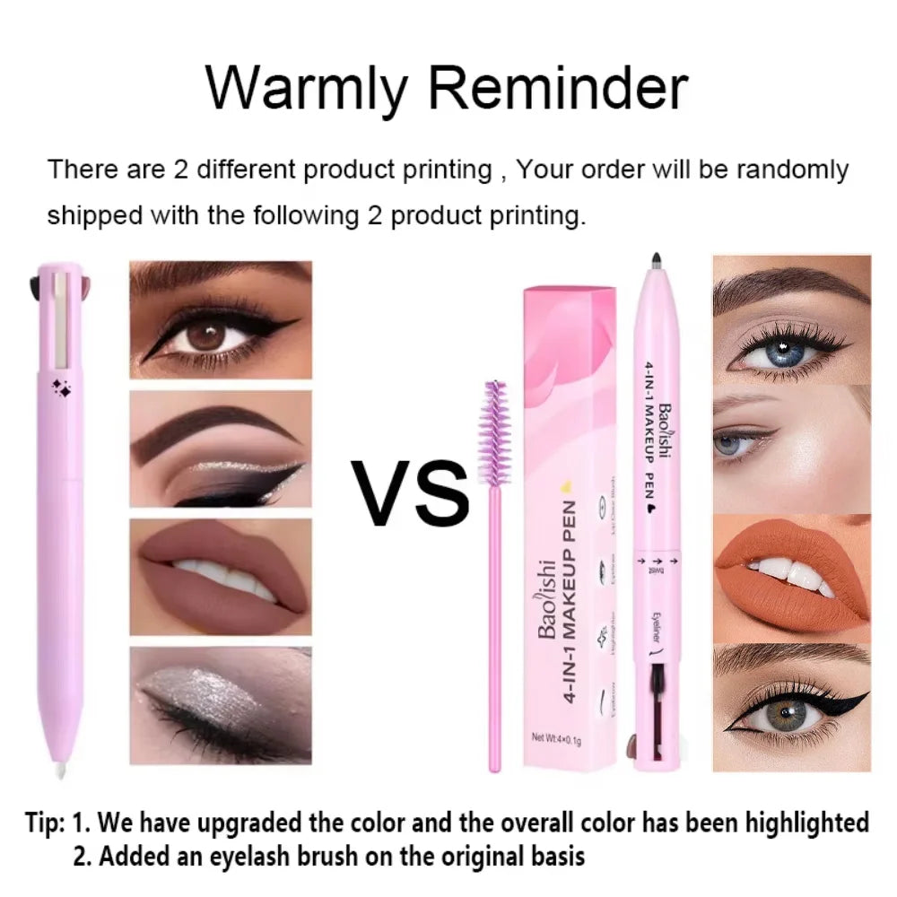 Medzone®4-in-1 Magic Makeup Pen , Lipstick, Eyeliner, Blush & Tint