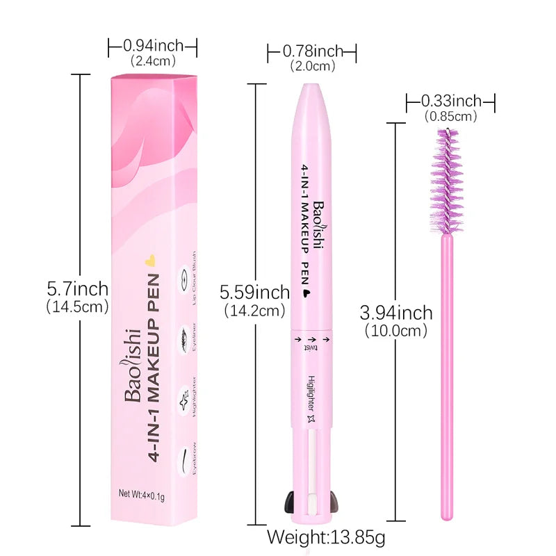 Medzone®4-in-1 Magic Makeup Pen , Lipstick, Eyeliner, Blush & Tint