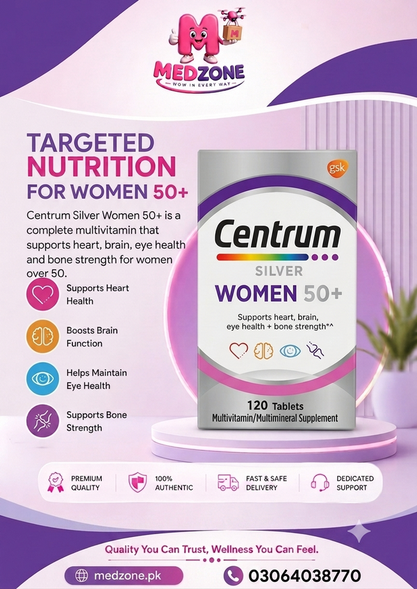 Medzone® centrum silver Multivitamin Tablets |Daily Vitamins for Adults & Seniors