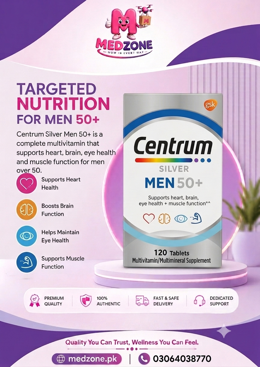Medzone® centrum silver Multivitamin Tablets |Daily Vitamins for Adults & Seniors